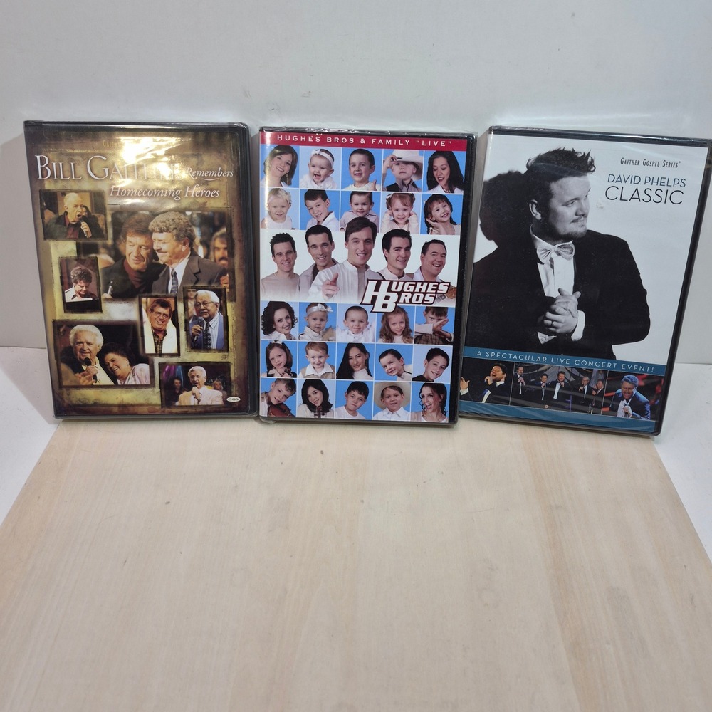 Gospel DVD Lot Bill Gaither Homecoming Heroes Hughes Bros David Phelps Classic